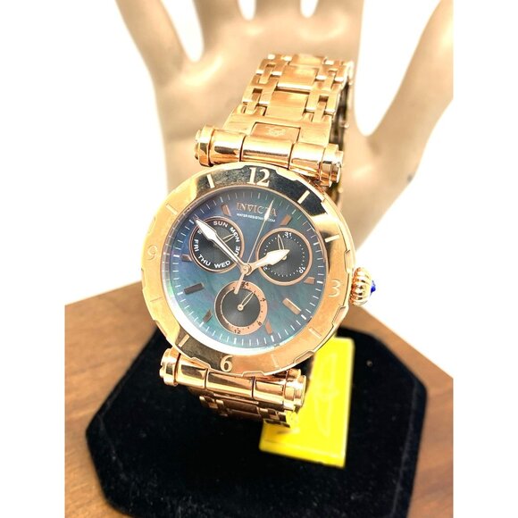 Invicta Women's Watch 24429 Subaqua Rose Gold Quartz Blue Mother of Pearl Dial - Picture 1 of 13